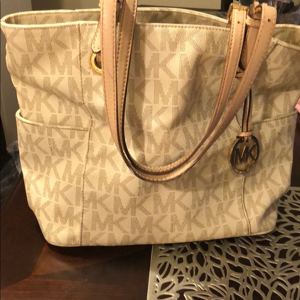 Michael Kors Monogram Logo Medium Tote